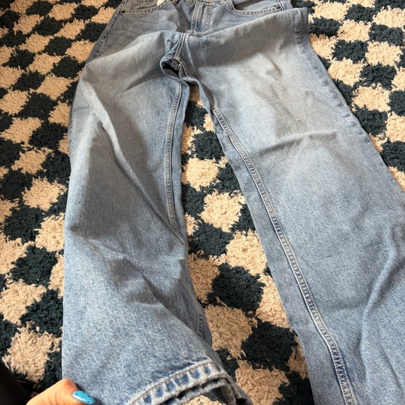 All Saints Relaxed Wide Leg Light Wash Blue Jeans Women's Oversized Size 27 - Picture 6 of 6